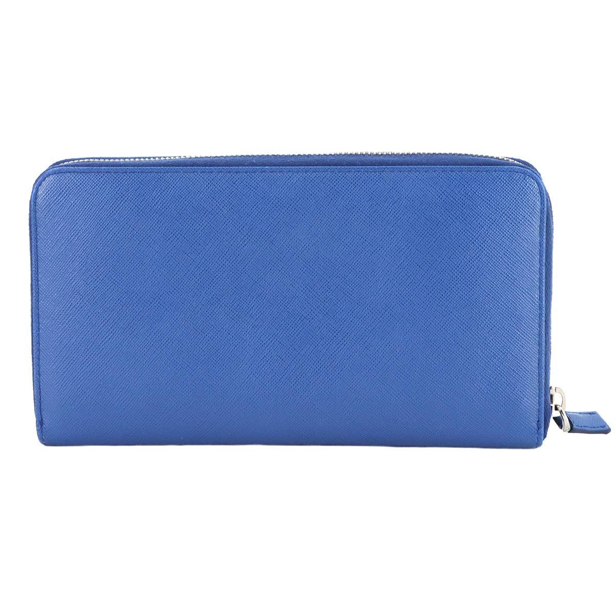 Zipped Around Long Wallet Saffiano Leather Blue 2ML188