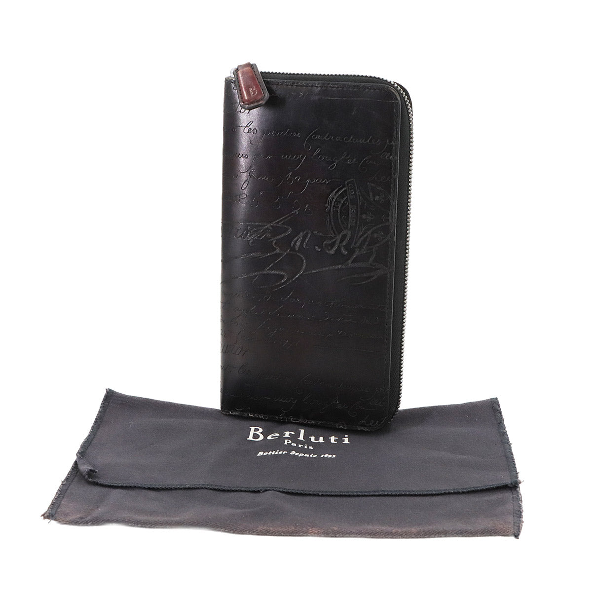 Calligraphy Itauba Long Wallet Venezia Leather Black