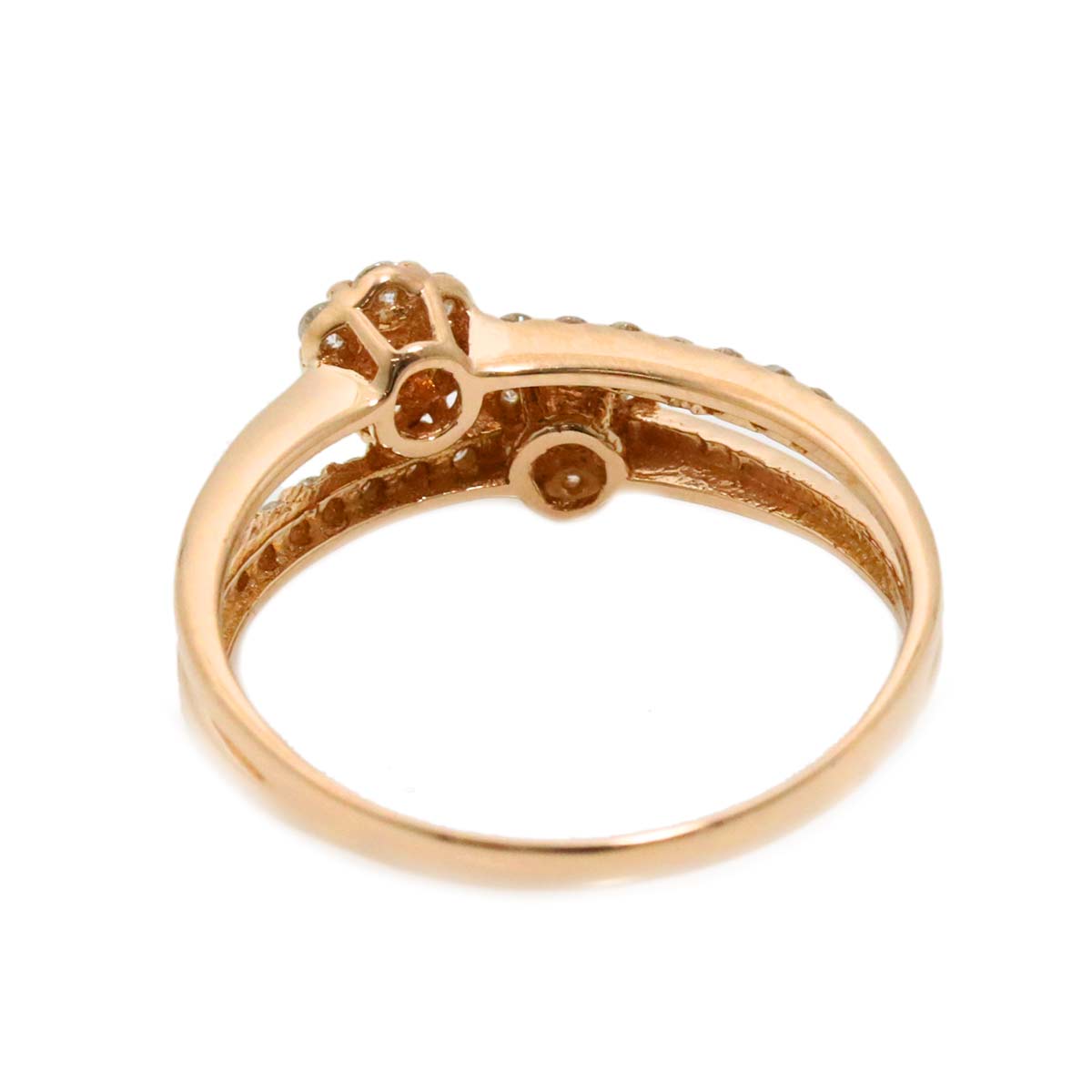 Diamond 0.30ct Ring 18K PG Pink Gold 750 Size5.5-5.75(US)