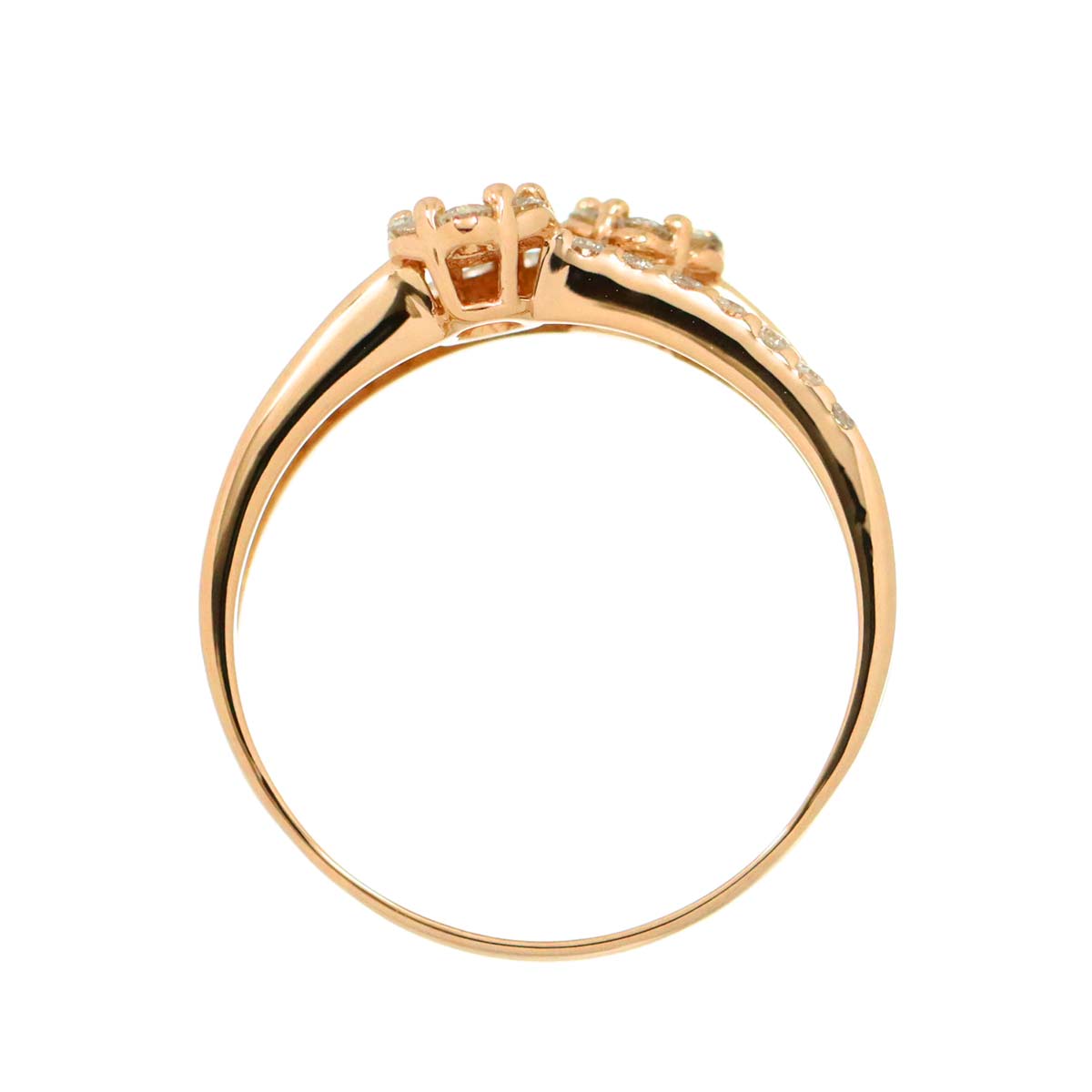 Diamond 0.30ct Ring 18K PG Pink Gold 750 Size5.5-5.75(US)