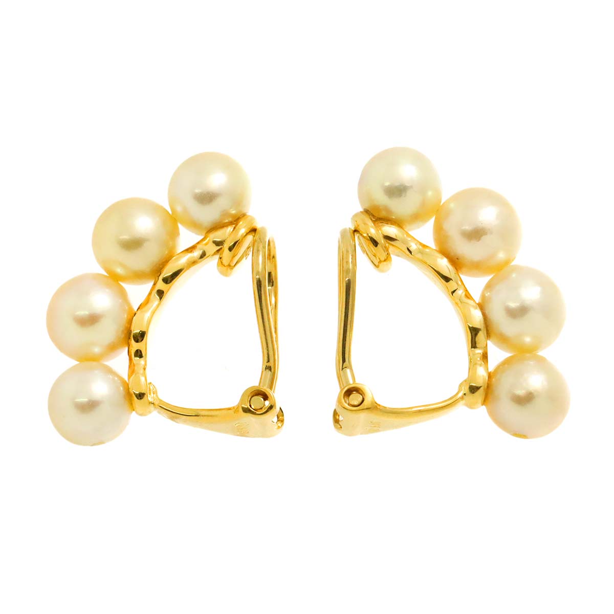 Akoya Pearl 5.9mm Earrings Clip on 18K YG 750