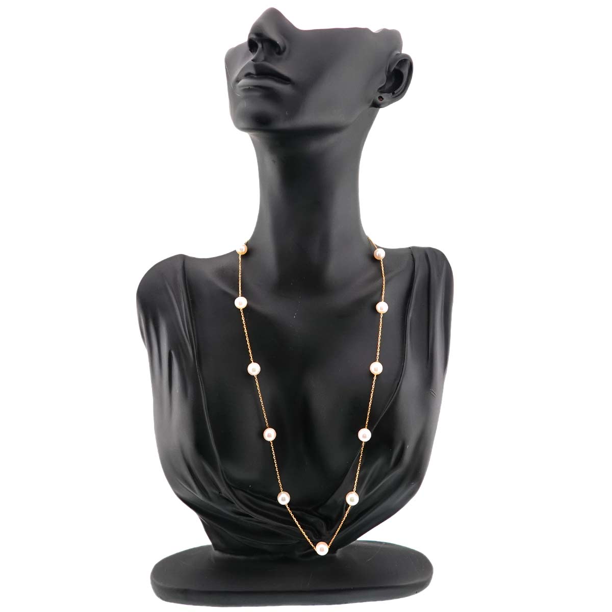 Akoya Pearl 6.5-6.9mm Necklace 18K K18 YG Yellow Gold 750