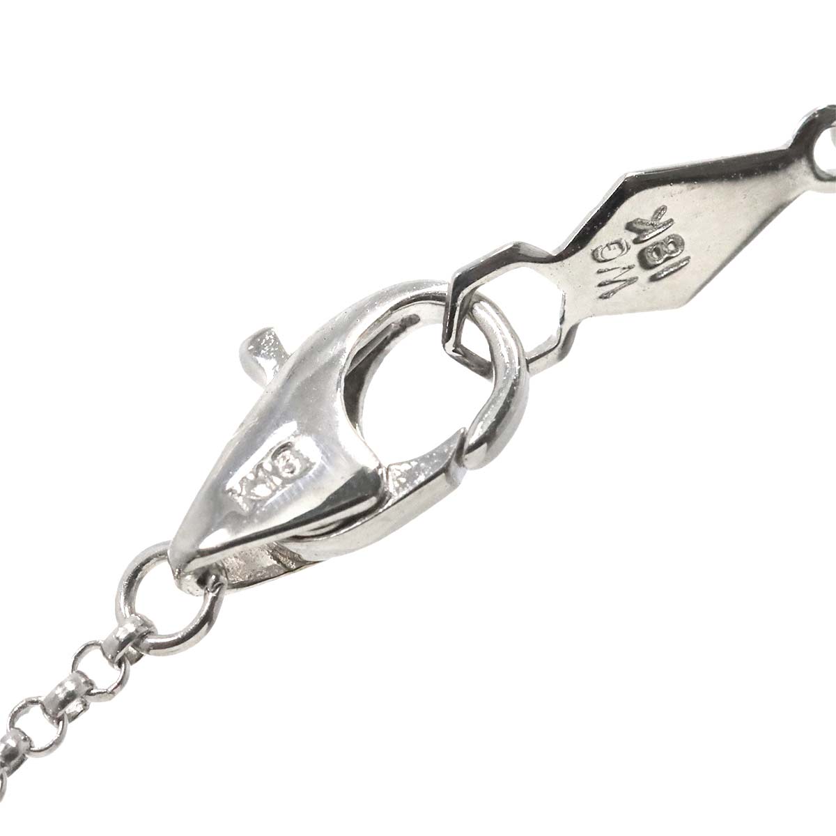 BlueTopaz Diamond 0.33ct Necklace 18K WG 750