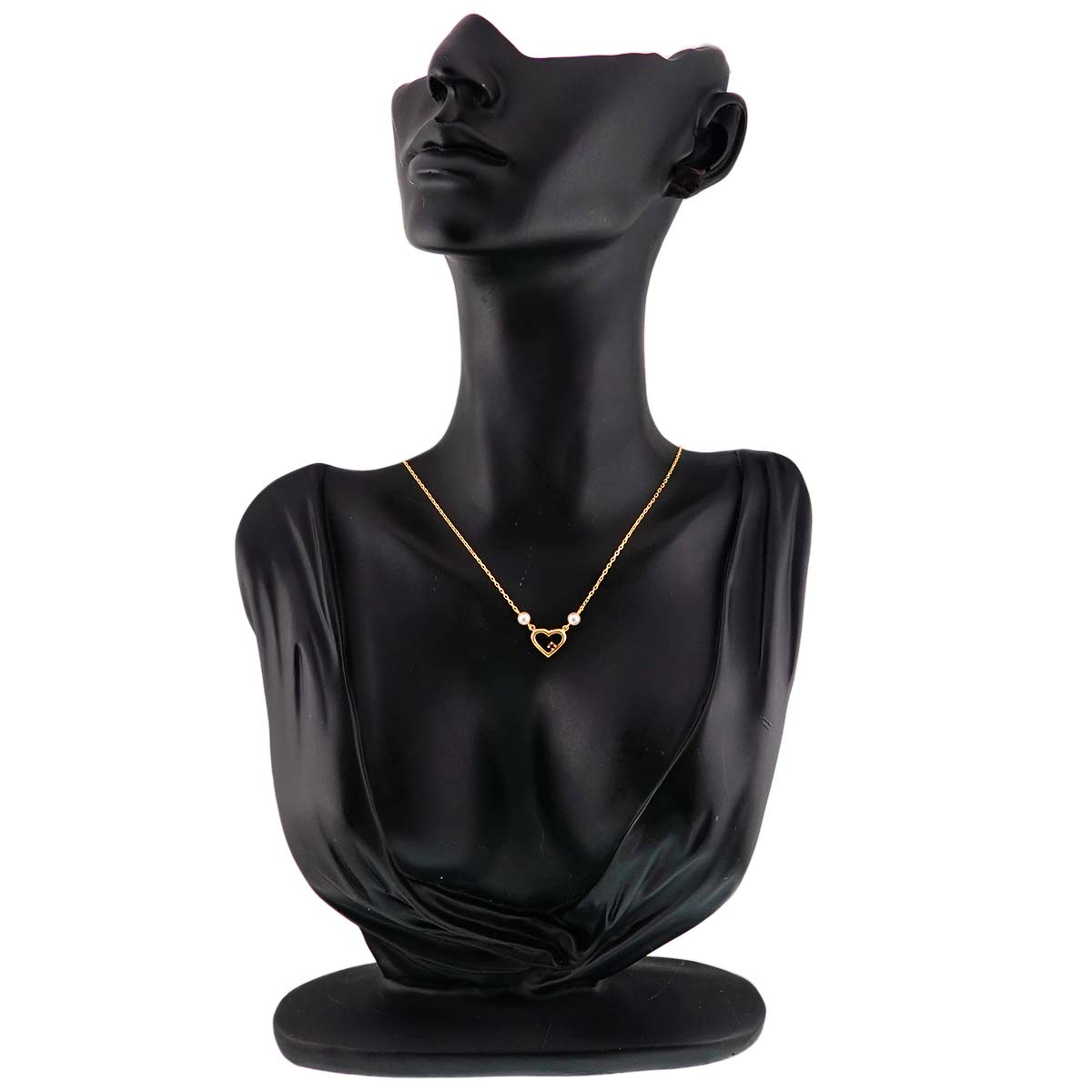 Akoya Pearl 3.9mm Ruby Necklace 14K YG 585