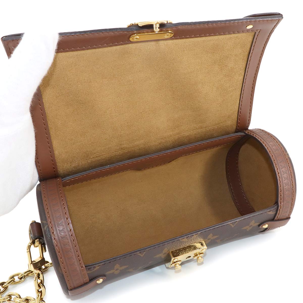 Monogram Papillon Trunk Shoulder Bag Brown M57835