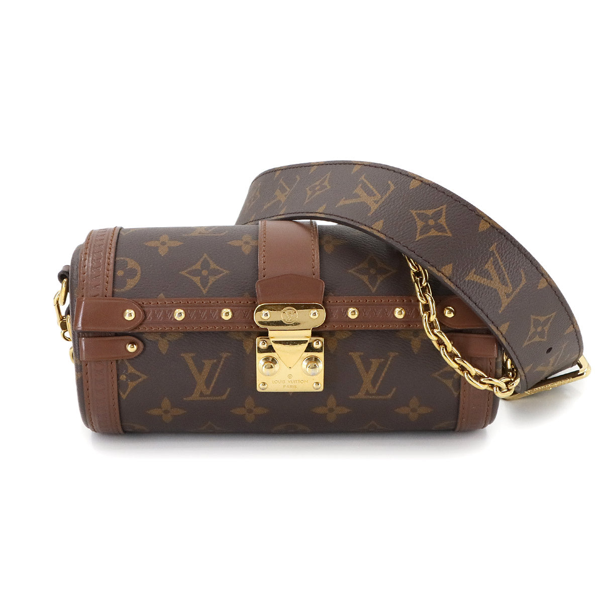 Monogram Papillon Trunk Shoulder Bag Brown M57835