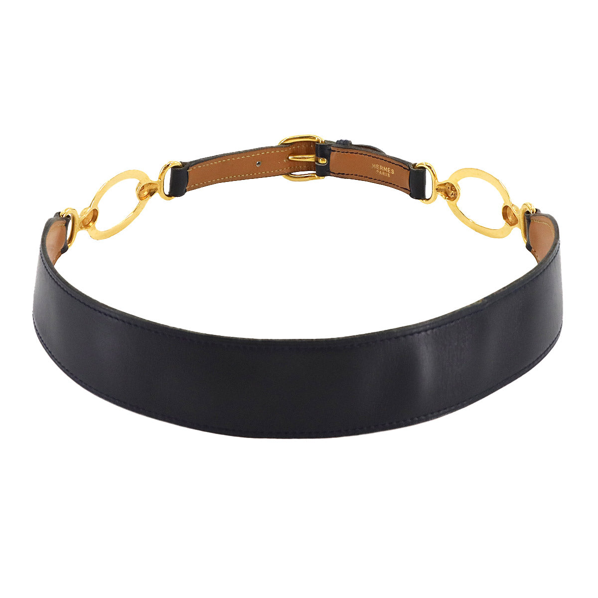 Belt Box Calf Black Gold