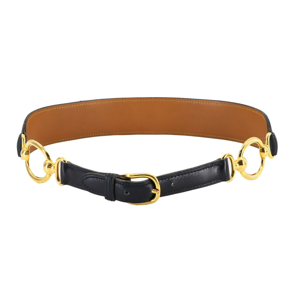Belt Box Calf Black Gold