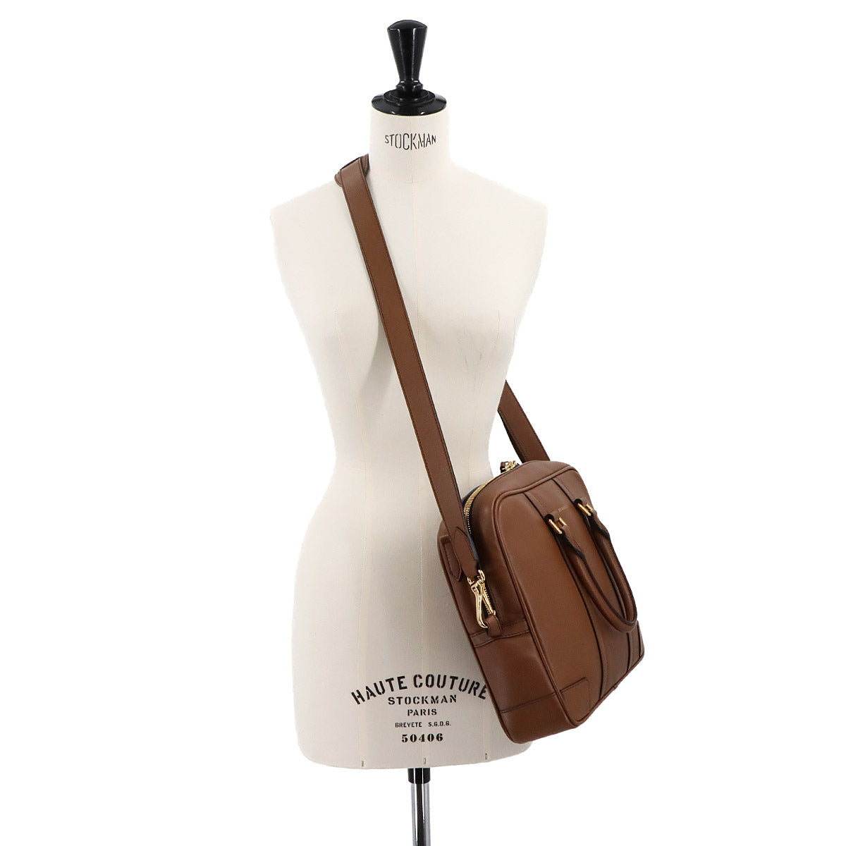 2way Briefcase Shoulder Bag Leather Brown 3923404