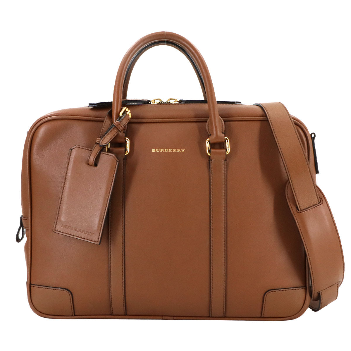 2way Briefcase Shoulder Bag Leather Brown 3923404