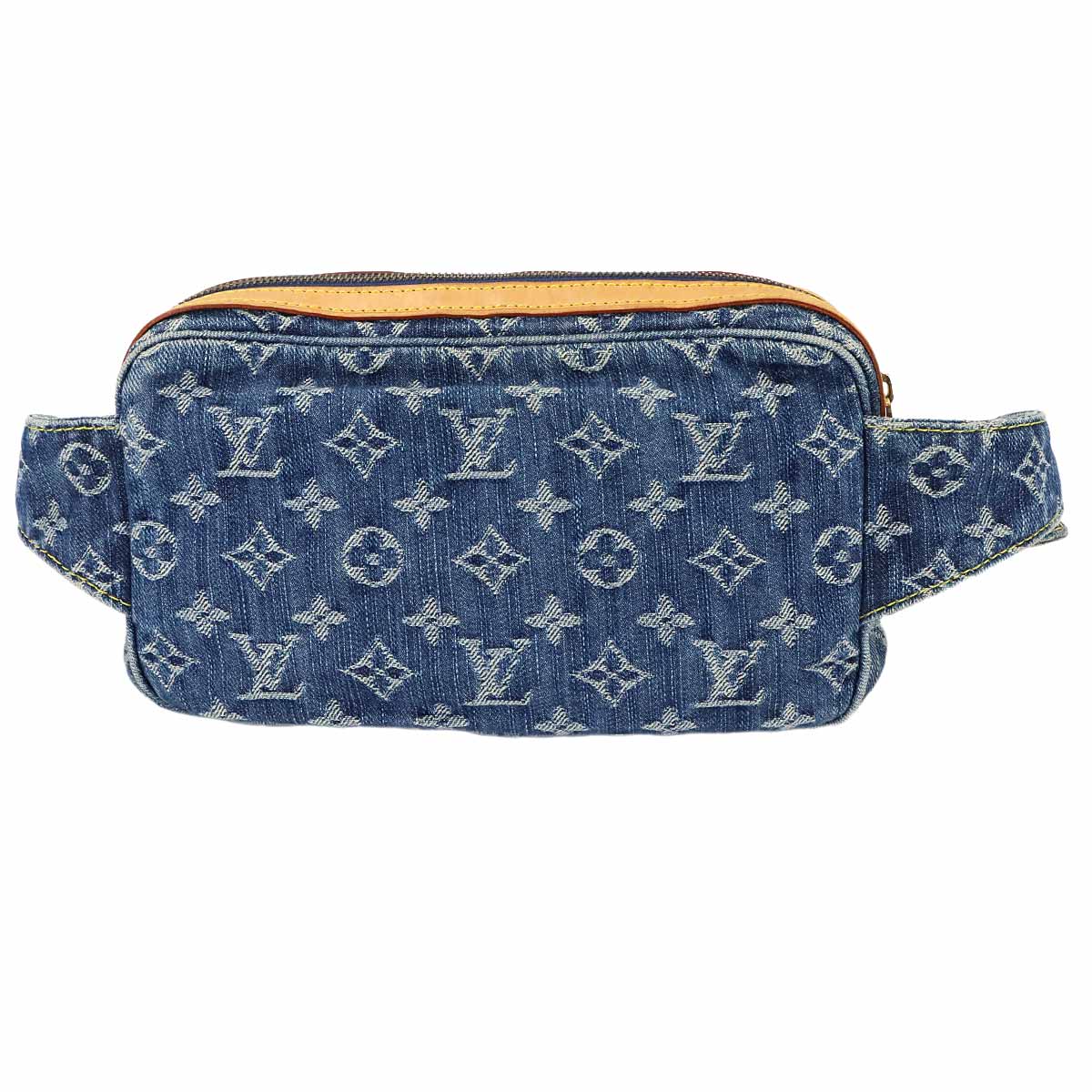 LOUIS VUITTON Monogram Denim Bum Bag Waist Pouch Canvas Blue M95347