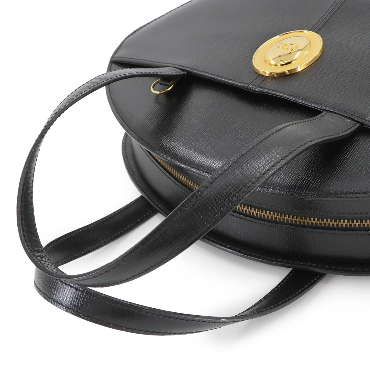 Hand Shoulder Bag Leather Black Purse