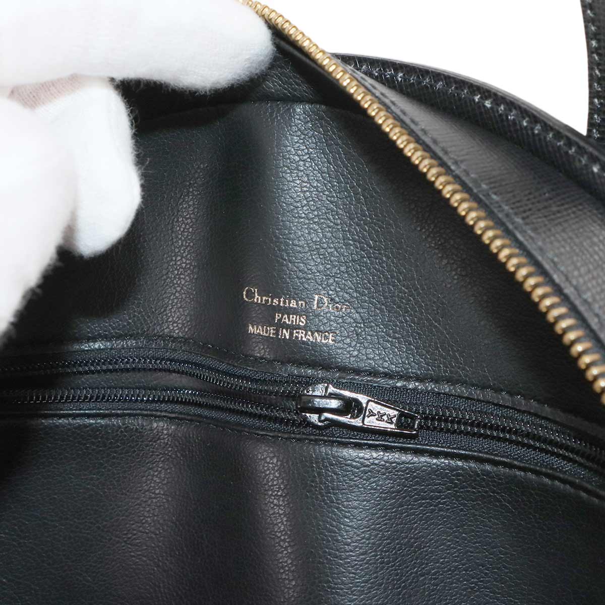 Hand Shoulder Bag Leather Black Purse