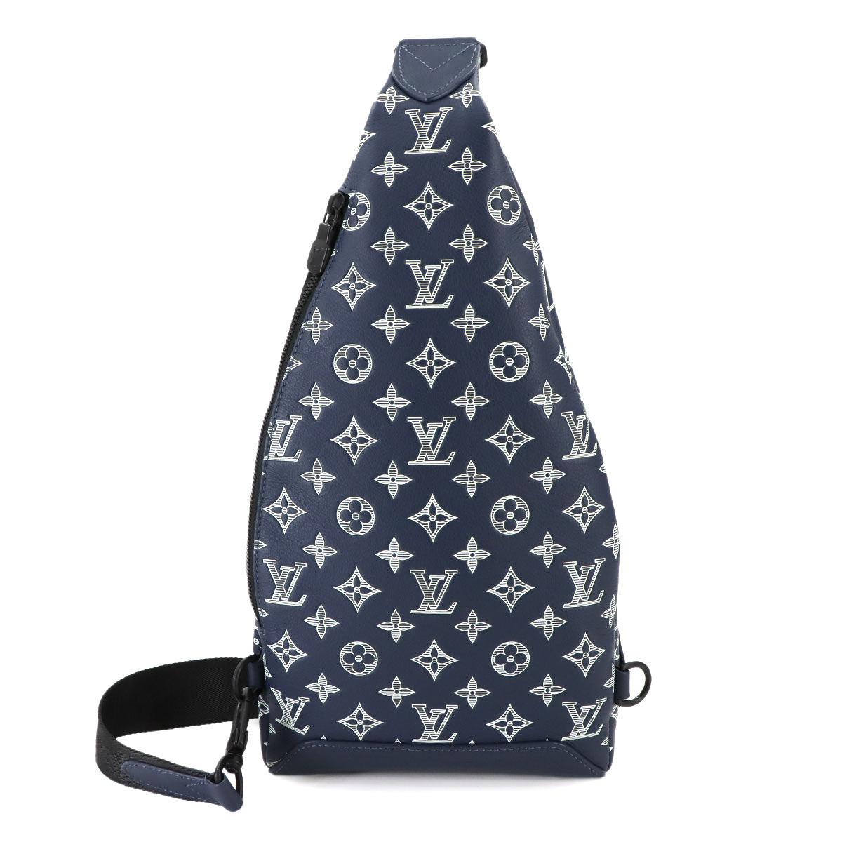 Monogram Shadow Duo Sling Bag Leather Navy White M24751 90287591