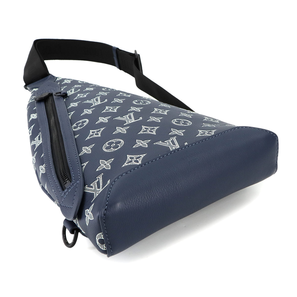 Monogram Shadow Duo Sling Bag Leather Navy White M24751 90287591