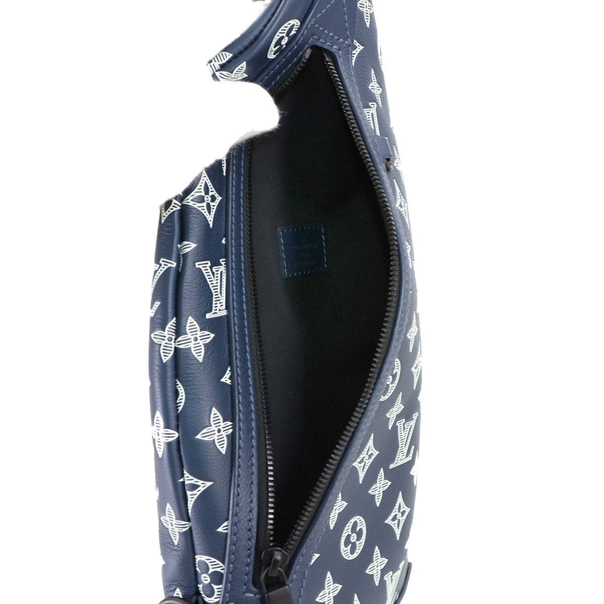 Monogram Shadow Duo Sling Bag Leather Navy White M24751 90287591