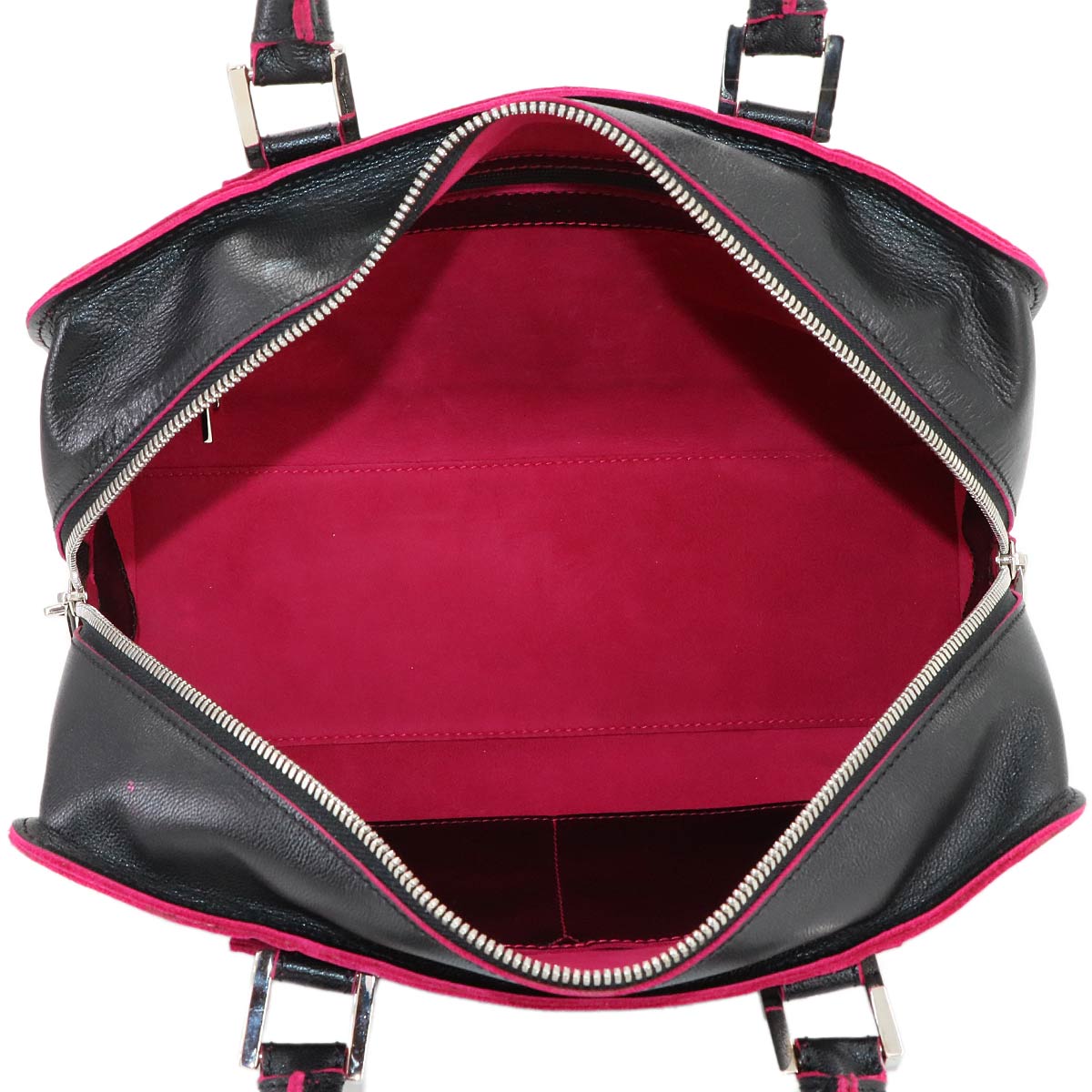 Amazona 28 Hand Bag Leather Black Pink 311.58.001 Anagram Purse