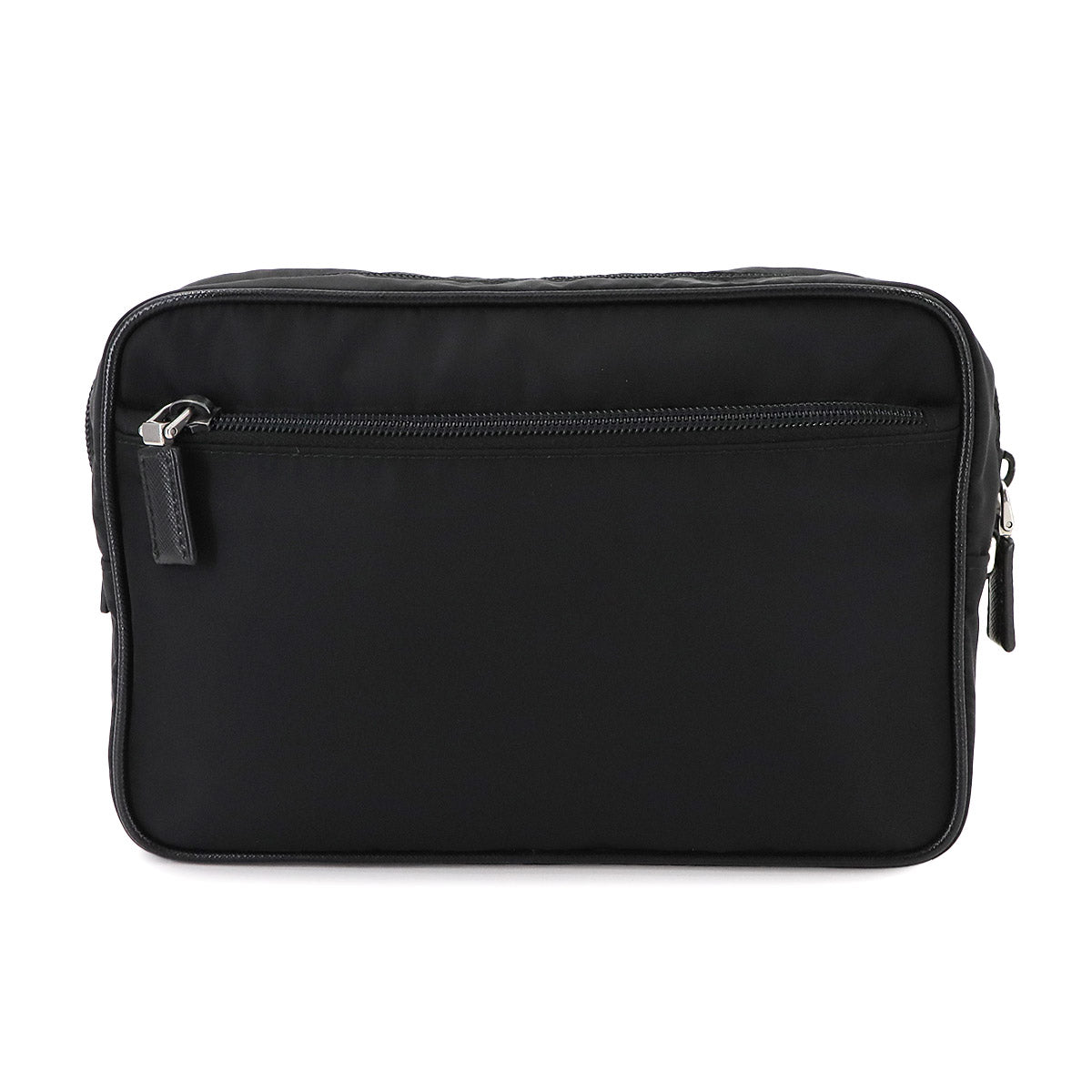 Pouch Nylon Saffiano Leather Black 2NE007 Purse