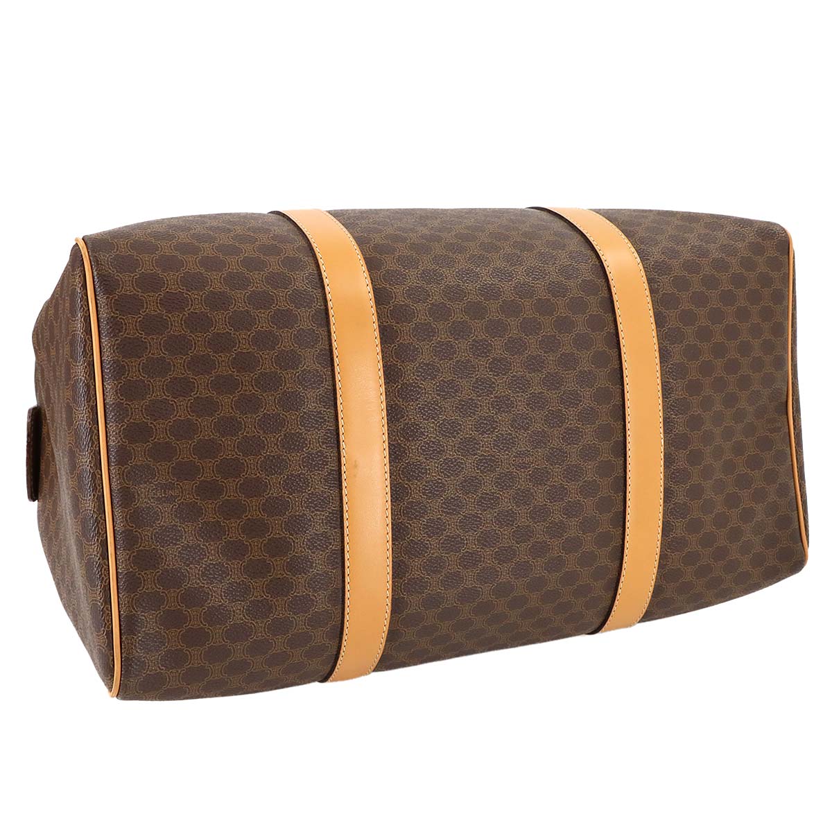 Macadam Boston Hand Bag PVC Leather Brown Purse