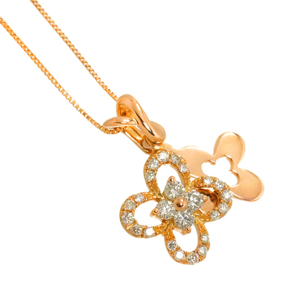 Diamond 0.33ct Necklace 18K Pink Gold 750