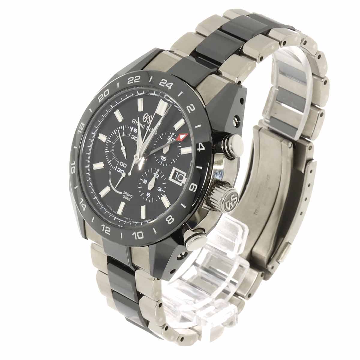 GMT SBGC223 Spring drive Black Dial Mens Watch