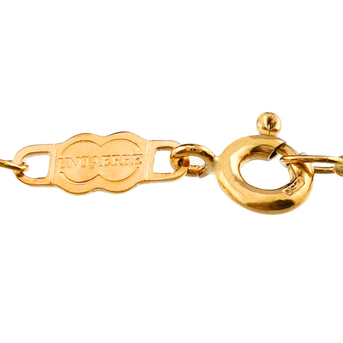 UNOAERRE Diamond 0.41ct Ruby 0.32ct Bicycle Necklace 18K YG 750