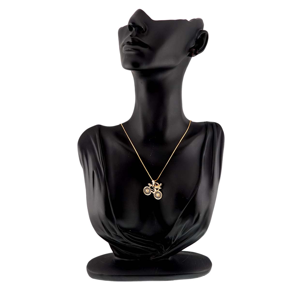 UNOAERRE Diamond 0.41ct Ruby 0.32ct Bicycle Necklace 18K YG 750