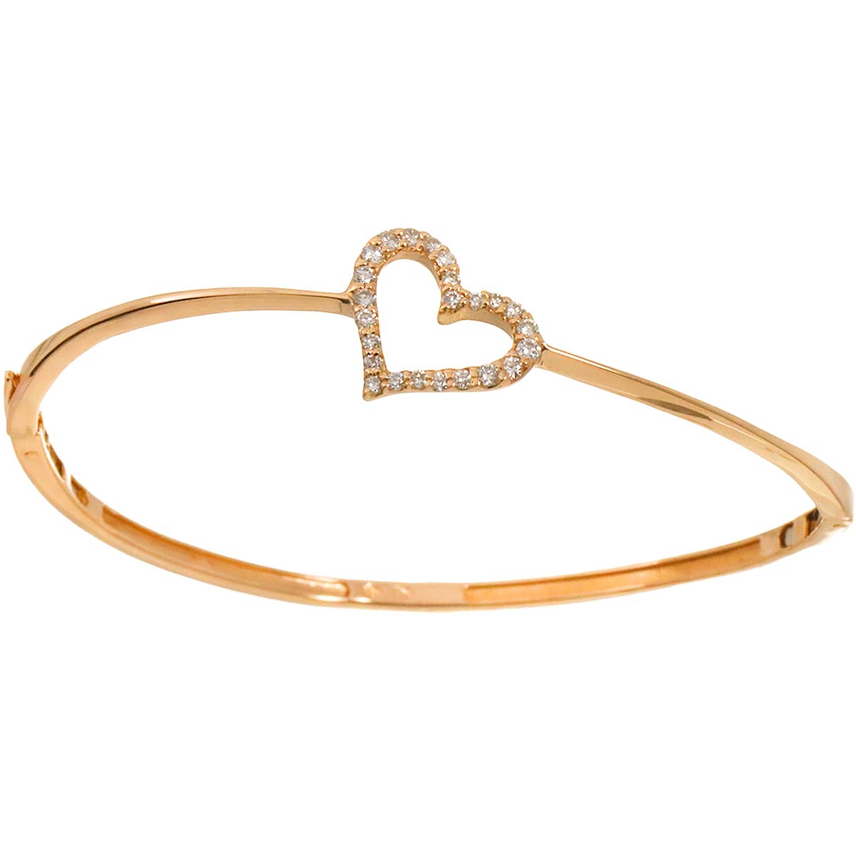 Diamond 0.35ct Bracelet Bangle 18K PG 750