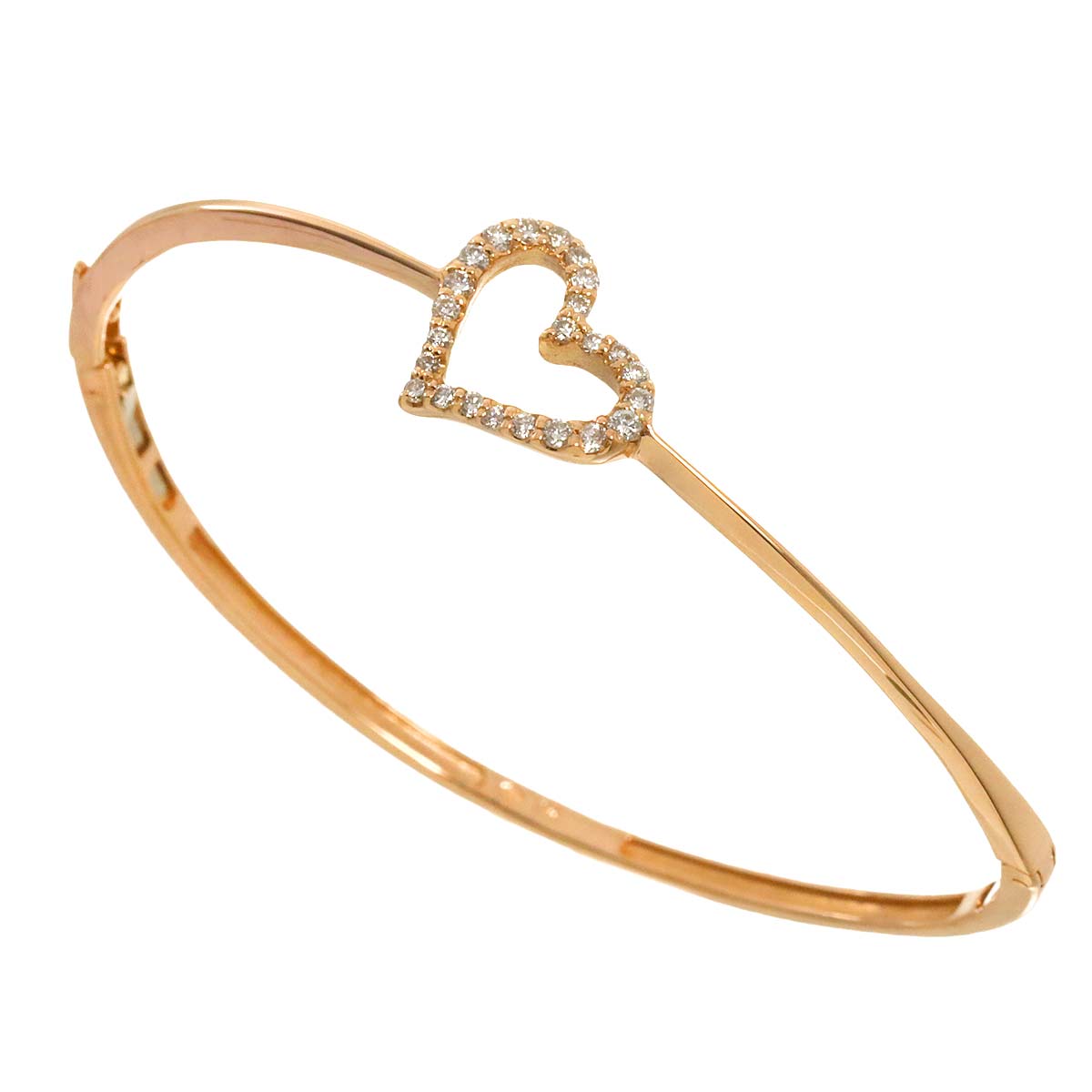 Diamond 0.35ct Bracelet Bangle 18K PG 750