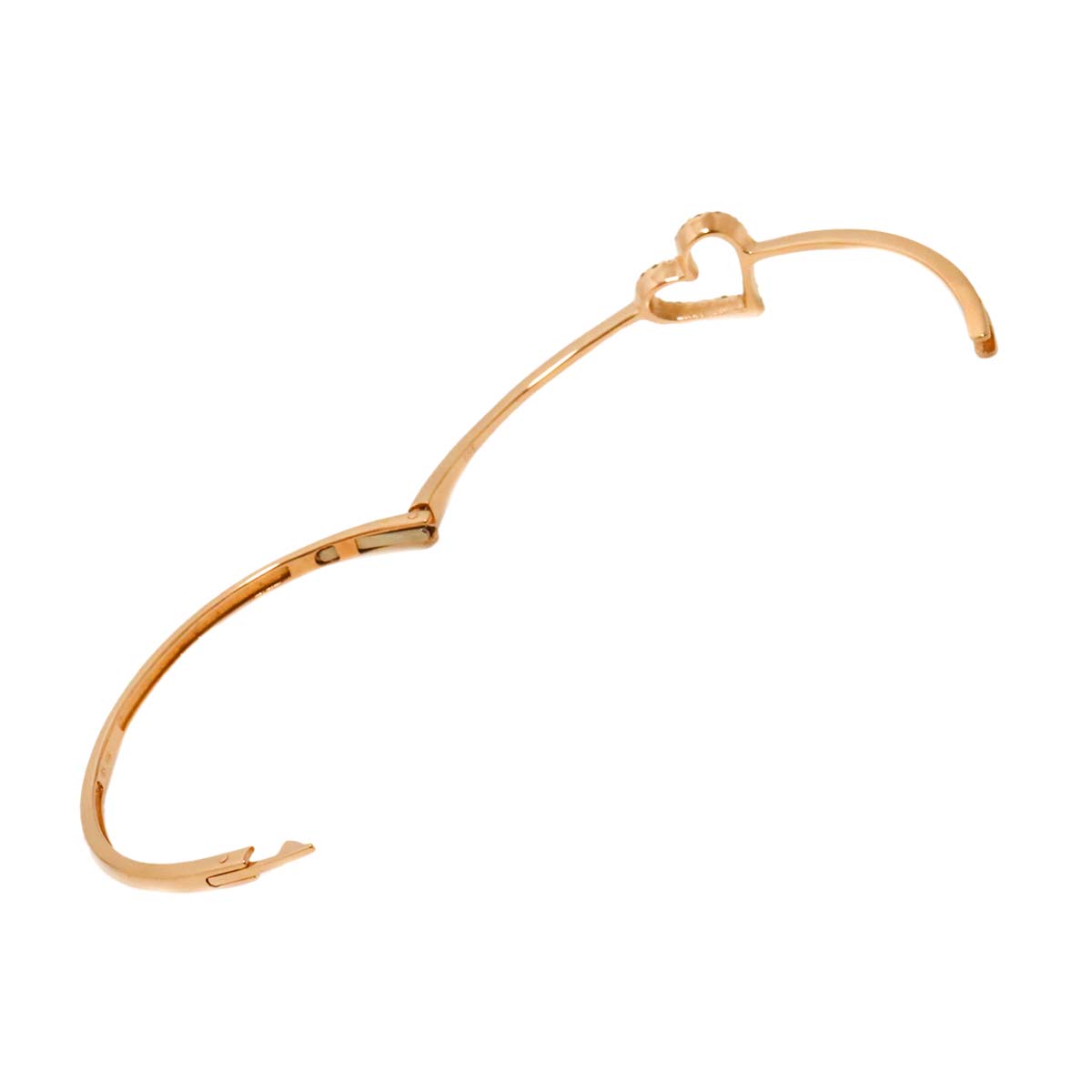 Diamond 0.35ct Bracelet Bangle 18K PG 750