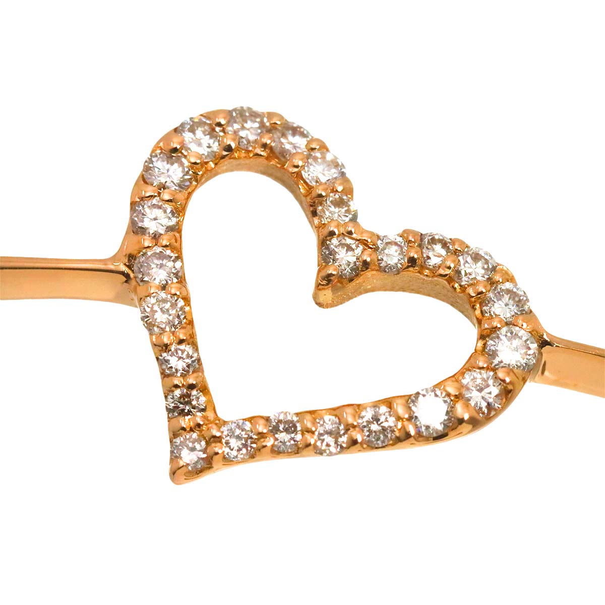 Diamond 0.35ct Bracelet Bangle 18K PG 750