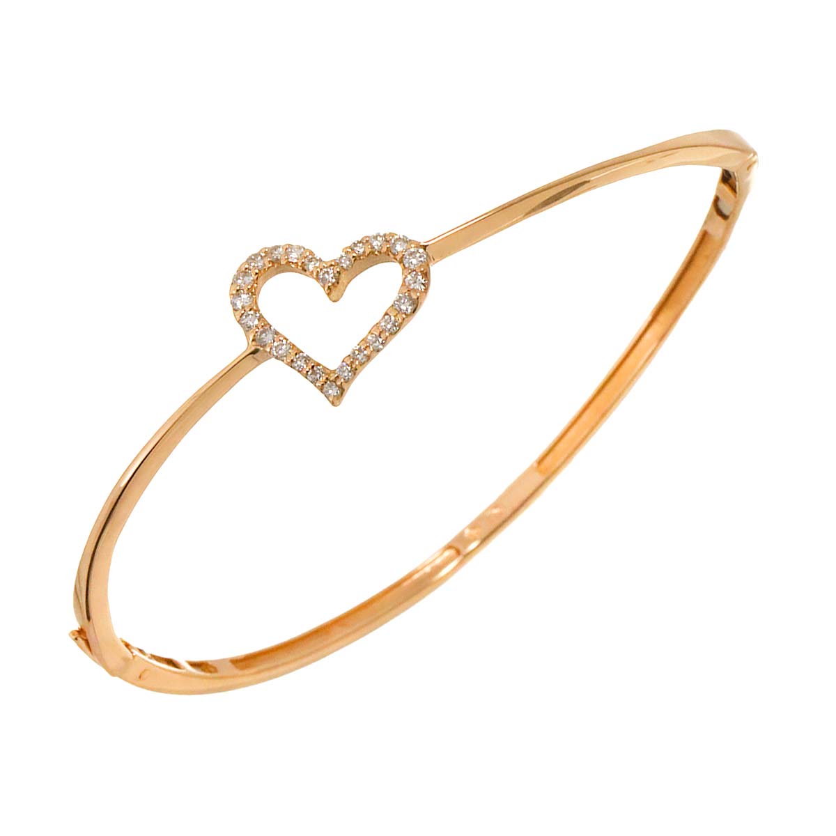 Diamond 0.35ct Bracelet Bangle 18K PG 750