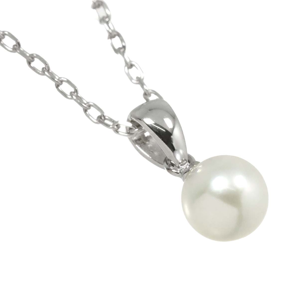 Akoya Pearl 6.5mm Necklace 18K White Gold 750
