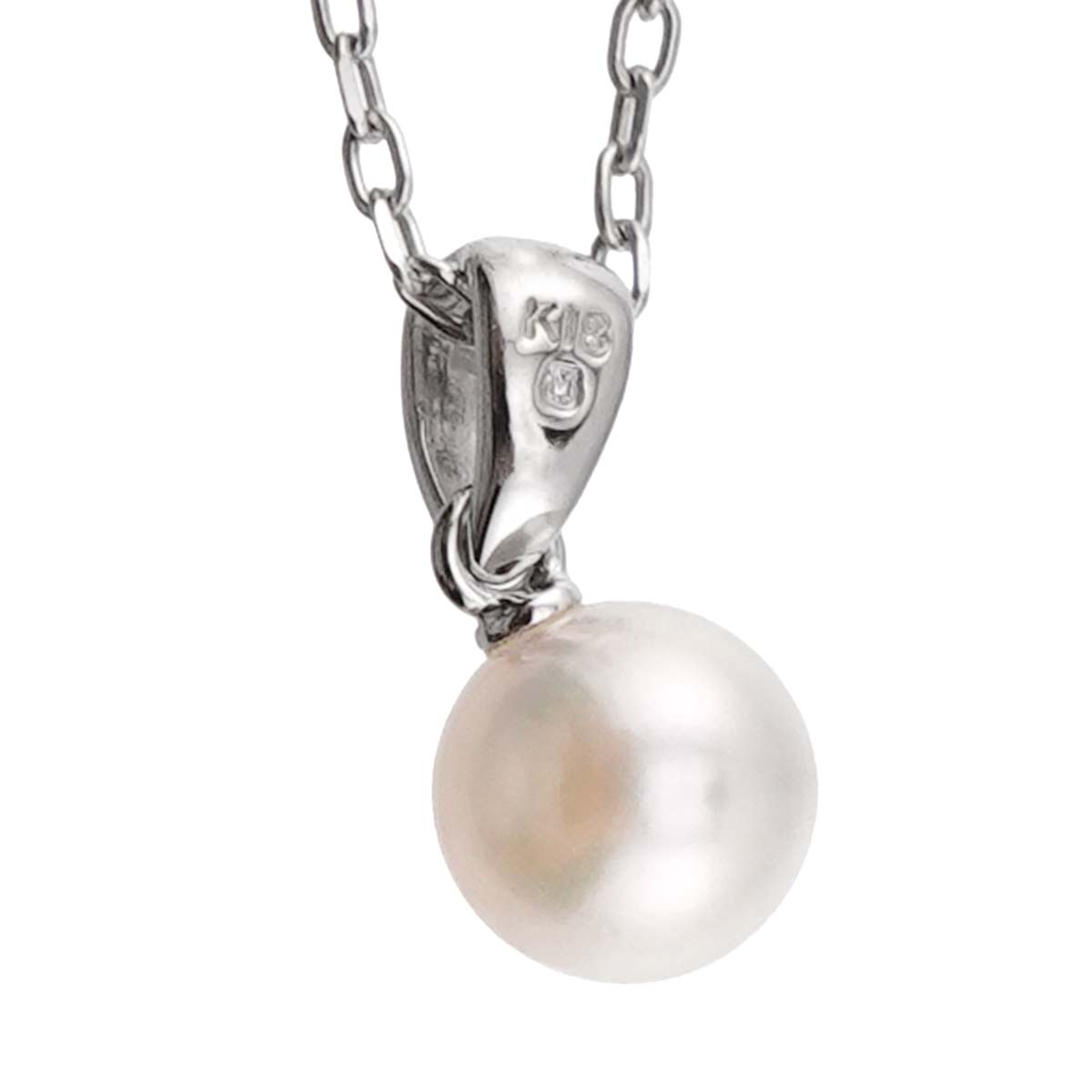 Akoya Pearl 6.5mm Necklace 18K White Gold 750