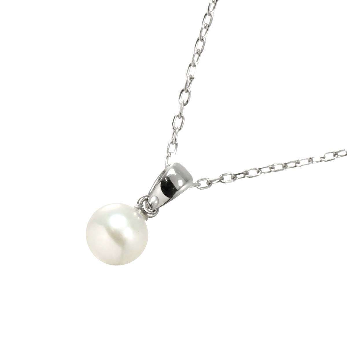 Akoya Pearl 6.5mm Necklace 18K White Gold 750