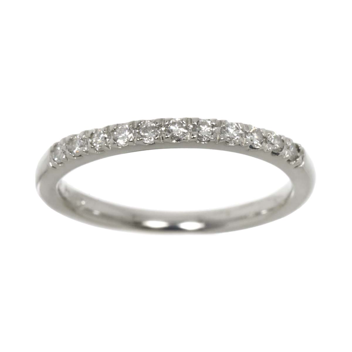 Half Diamond Ring Pt Platinum Size4.5(US)