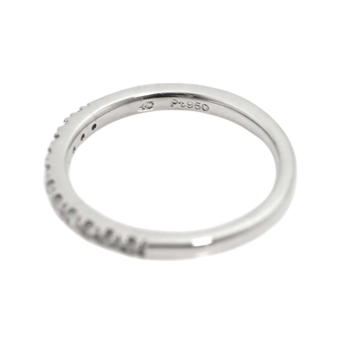 Half Diamond Ring Pt Platinum Size4.5(US)