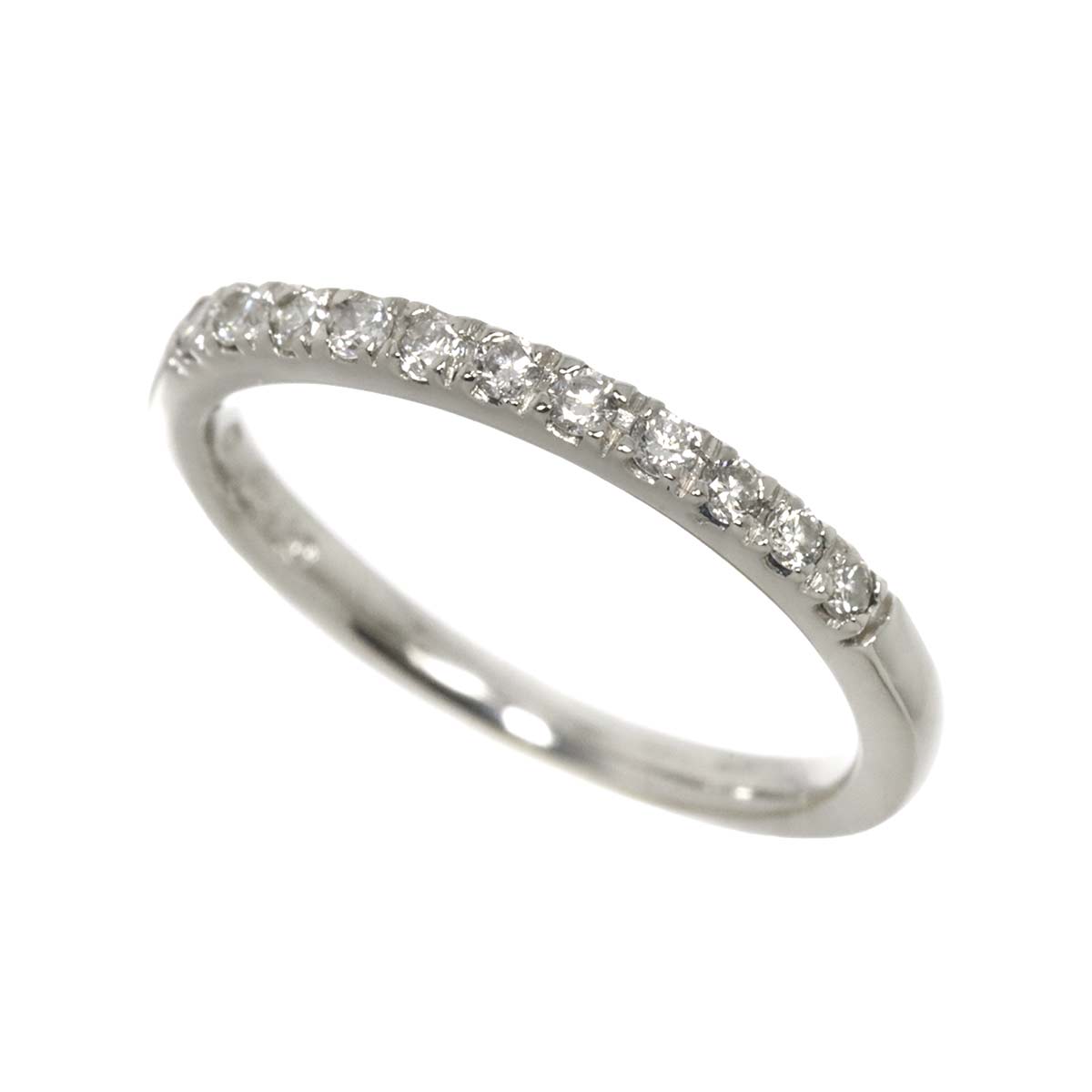 Half Diamond Ring Pt Platinum Size4.5(US)