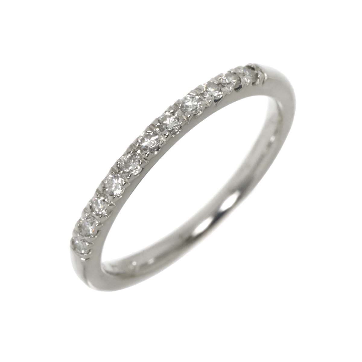 Half Diamond Ring Pt Platinum Size4.5(US)