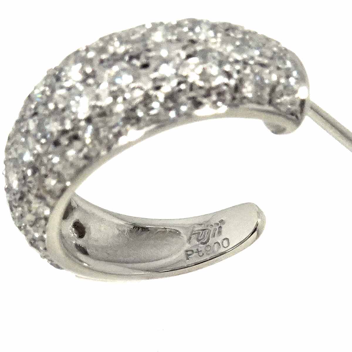 Diamond Earrings Pierced Pt Platinum