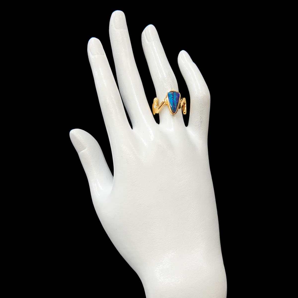 Boulder Opal 2.32ct Ring 18K YG 750 size6(US)