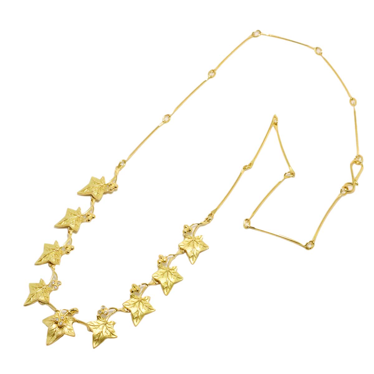 Diamond 2.09ct Necklace 18K YG Yellow Gold 750