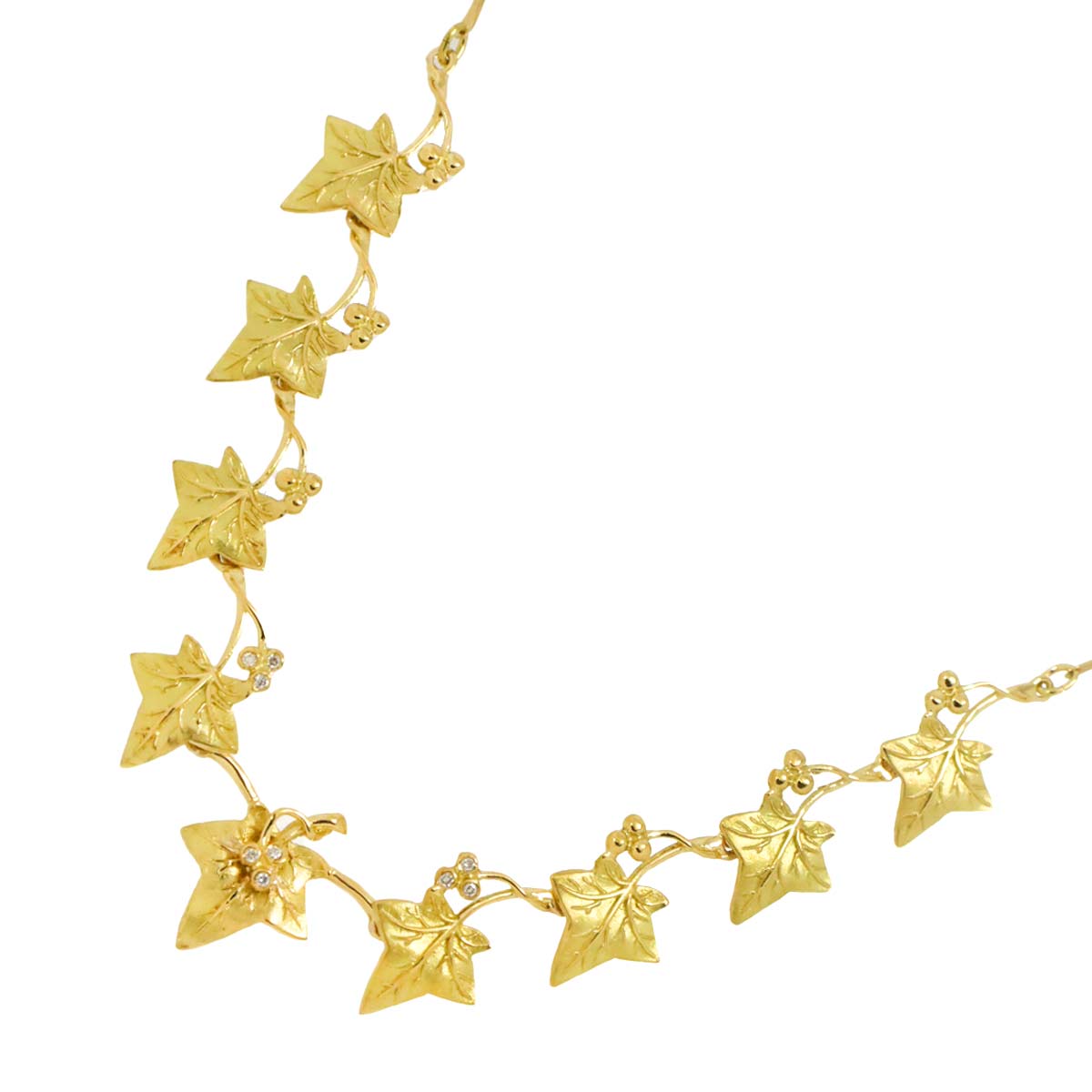 Diamond 2.09ct Necklace 18K YG Yellow Gold 750