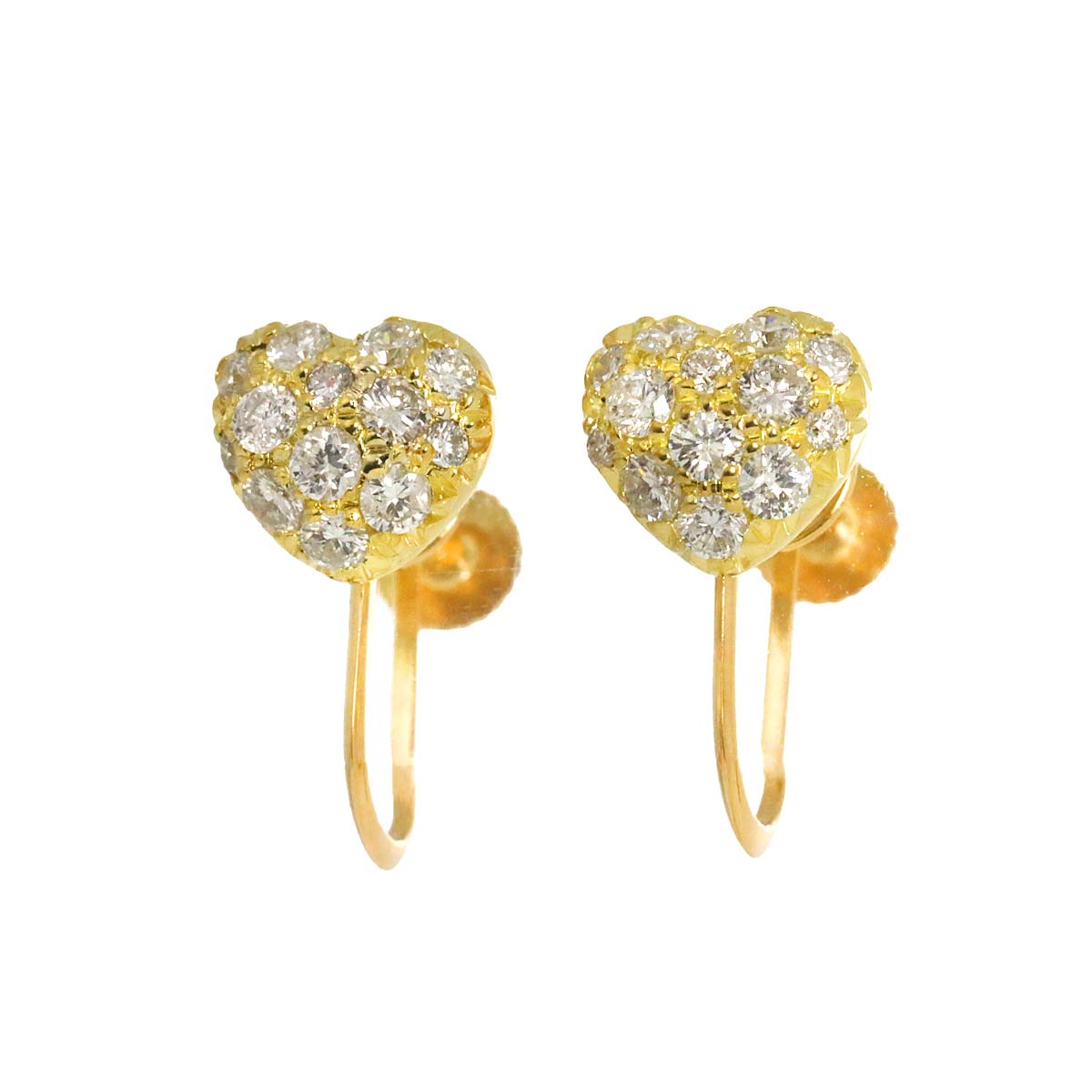 Diamond 0.27ct/0.27ct Earrings 18K K18 YG 750