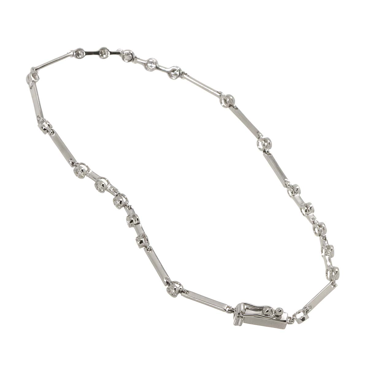 LINE Diamond 0.50ct Bracelet 18K White Gold 750