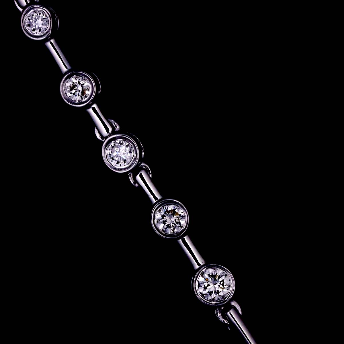LINE Diamond 0.50ct Bracelet 18K White Gold 750