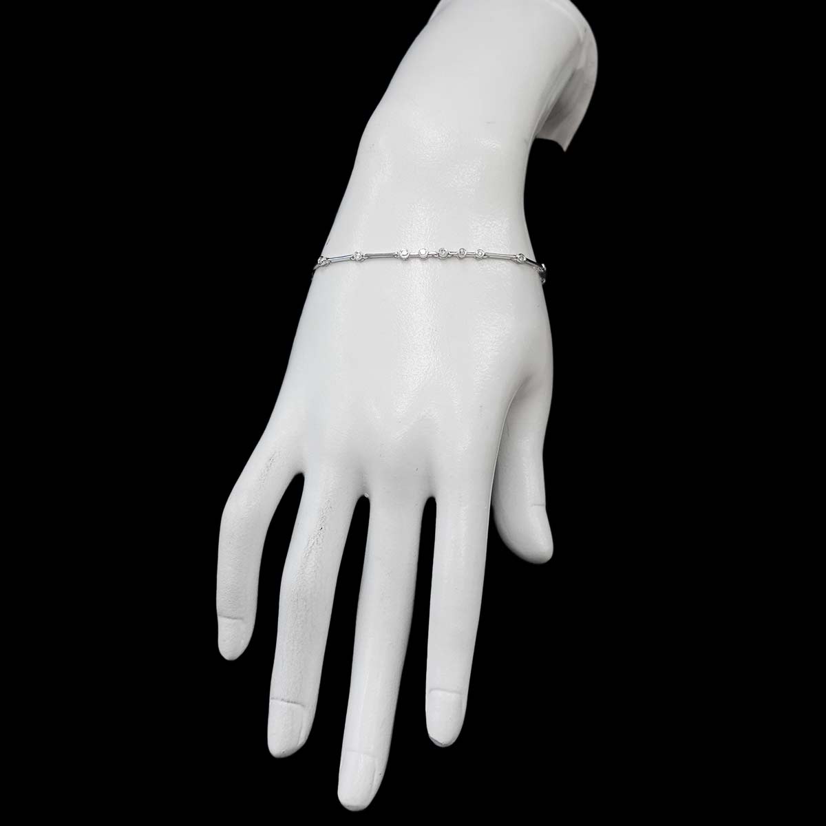 LINE Diamond 0.50ct Bracelet 18K White Gold 750