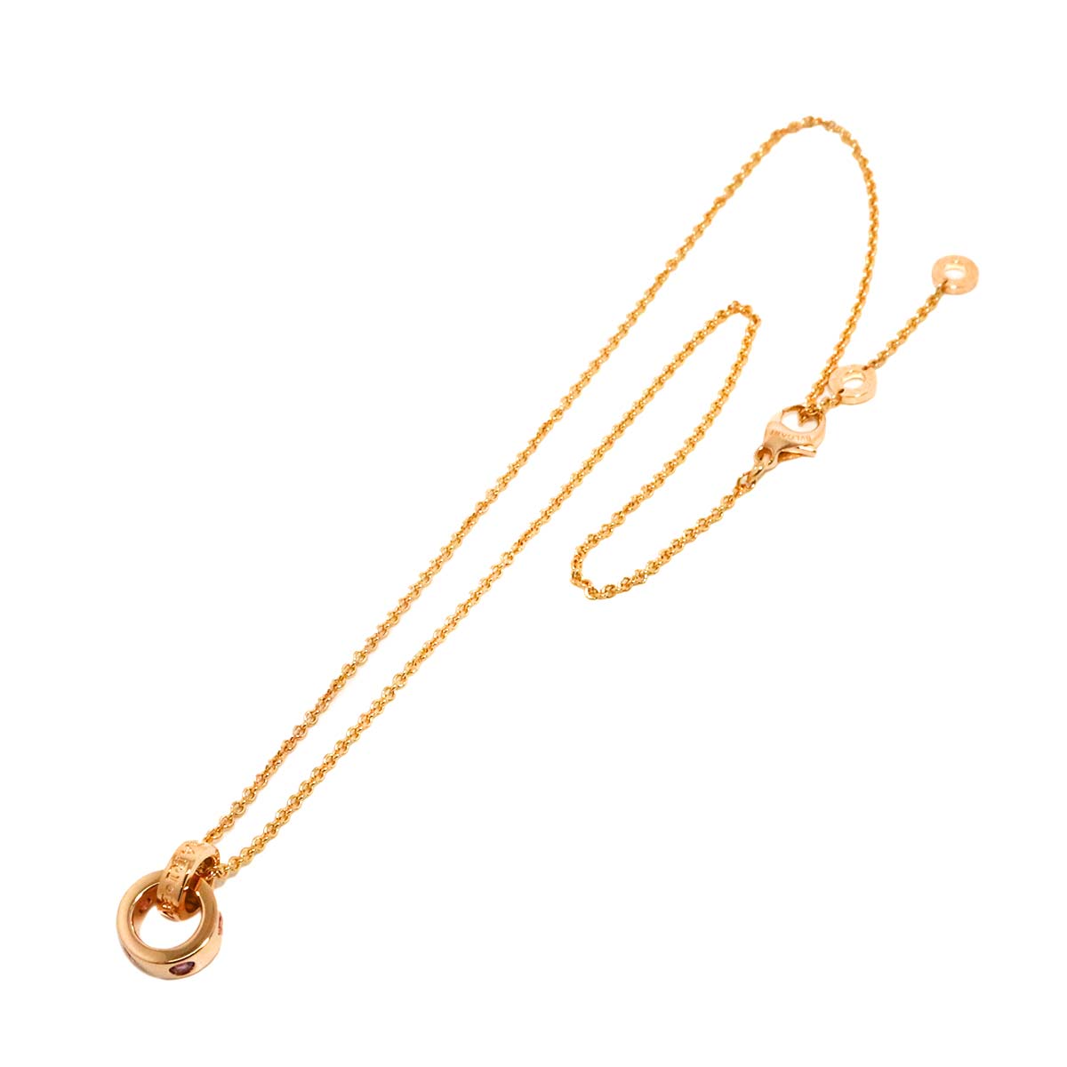 Amethyst Tourmaline Necklace 18K Pink Gold 750