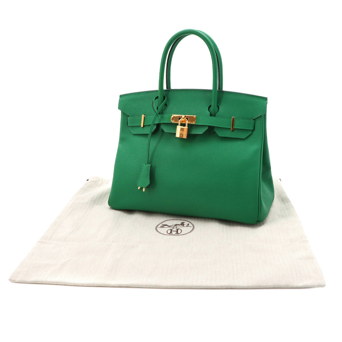 Birkin 30 Epsom Vert Vertigo Hand Bag Purse