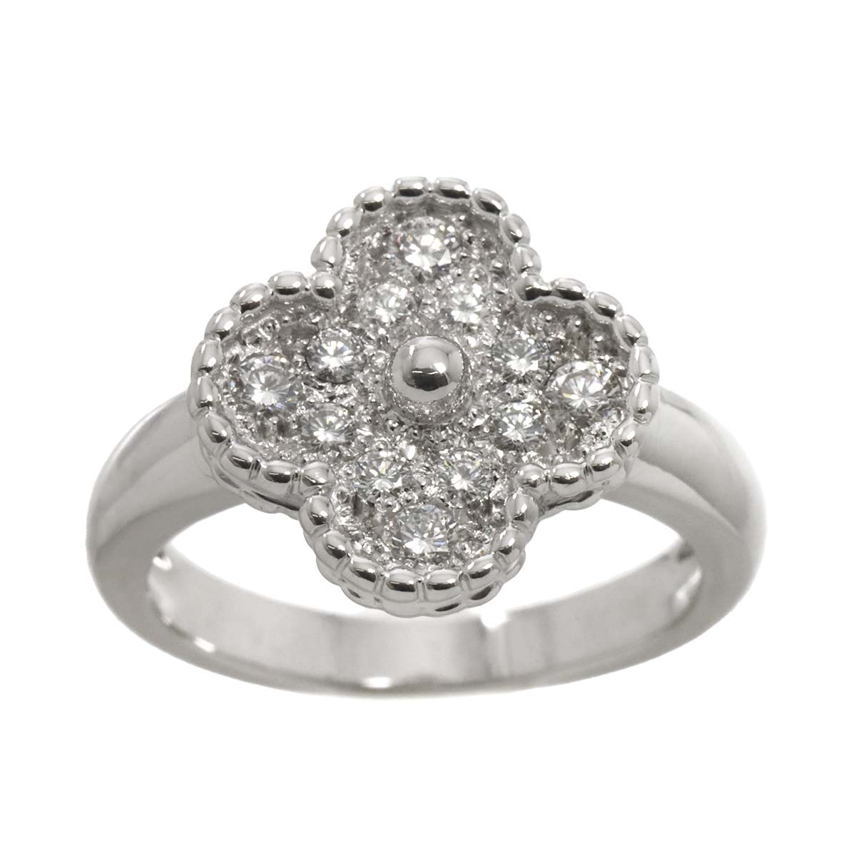 VintageAlhambra Diamond Ring 18K WG 750 53 6.25-6.5US